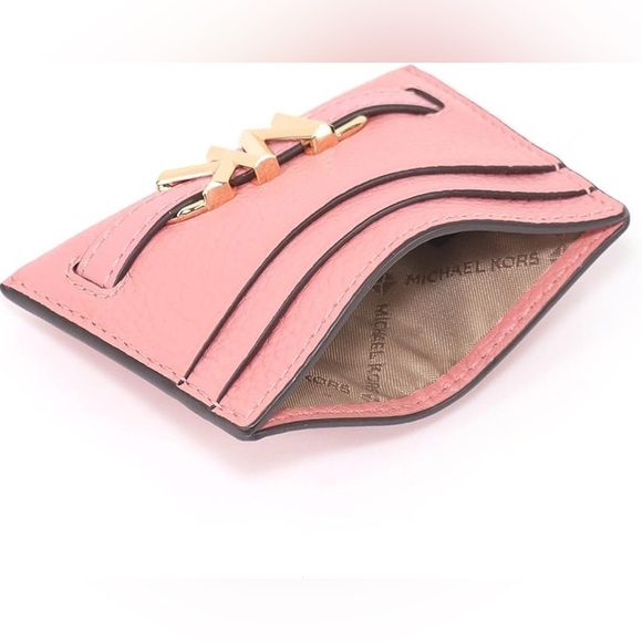 Michael Kors Reed Large Pebbled Leather Card Holder in Primrose | NEW/NWT!! 🩷🩷 - Picture 14 of 15